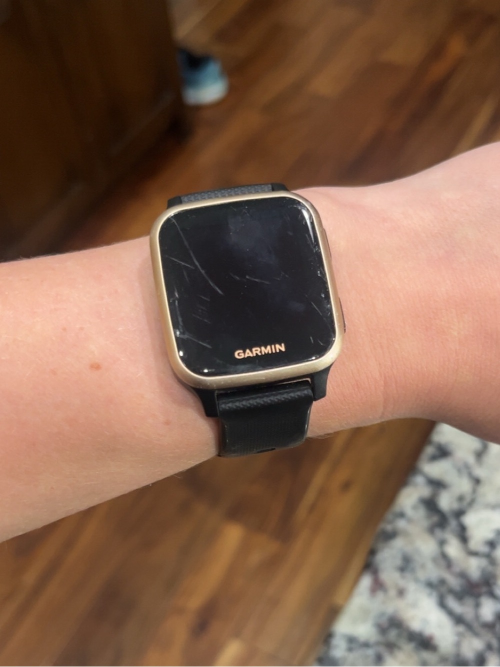 Garmin Venu Sq Black Smartwatch with Rose Gold Trim - Picture 4 of 4